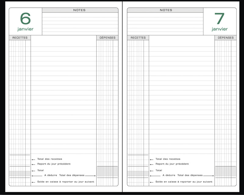 Agenda personnalisable caisse grand format