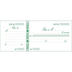 Reu en carnet de 50 exemplaires avec talon - Trac vert