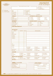 Fiche de description et renseignements pour maison individuelle - Paquet de 25 - Tissot IF-316