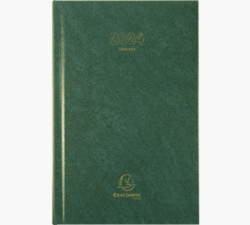 Agenda Exacompta 2026 - Modle Travers Horaires - 38272E vert
