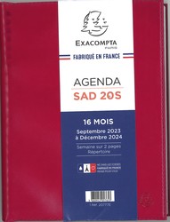 Agendas Exacompta - Modle SAD 20 - 20777E Rouge