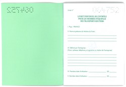 Livret individuel de controle pour conducteur routier - Cerfa 47-0100 - Exacompta - 1