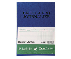 Brouillard journalier pour Recettes et Dpenses - Exacompta 79E