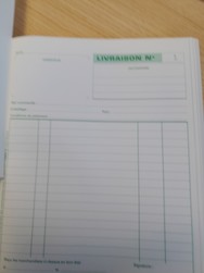 PERGAMY CARNET LIVRAISON TRIPLI 