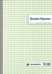 Recettes / Dpenses - Carnet de 50 fiches autocopiantes - 13500E