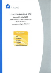 Bail de Location pour Garage - Parking - Box - Kit Tissot ILD-LOC222